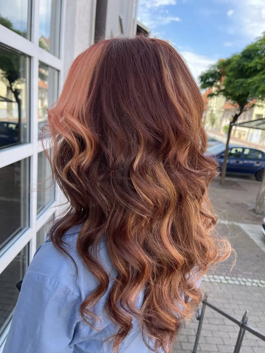 Warme Kupfer-Coloration mit Wellen